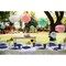 Exquisite 350 Pcs Plastic Plates for Party – Disposable Plates Set – 50 Each of 9" Dinner Plates, 7" Dessert Plates, Plastic Cups, Napkins & Plastic Cutlery – Plastic Dinnerware by Party Solids